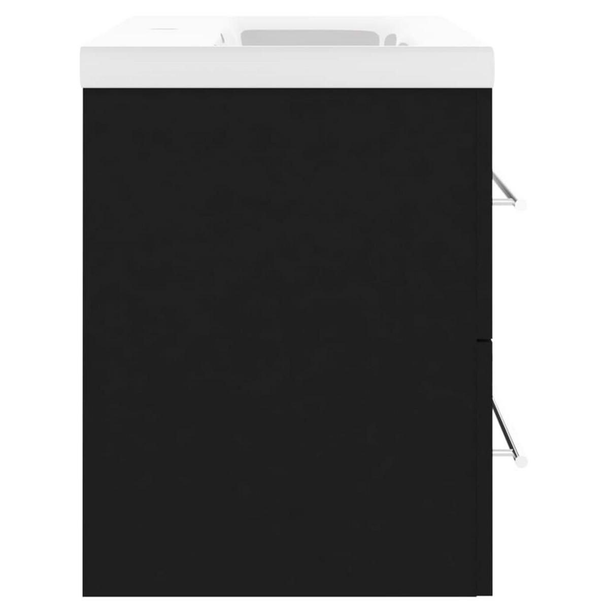 WASCHBECKENUNTERSCHRANK Dixon 100/38.5/48 cm - Schwarz, Holzwerkstoff (100/48/38.5cm) - Nettlife