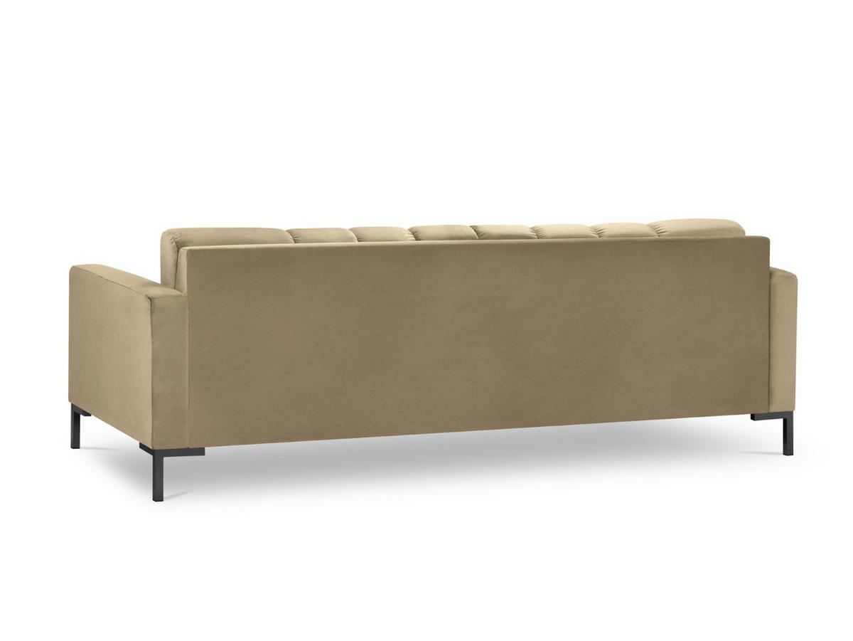 SOFA Mamaia aus Samt beige 4 Sitzplätze - Beige, Textil (92/75/217cm) - Micadoni