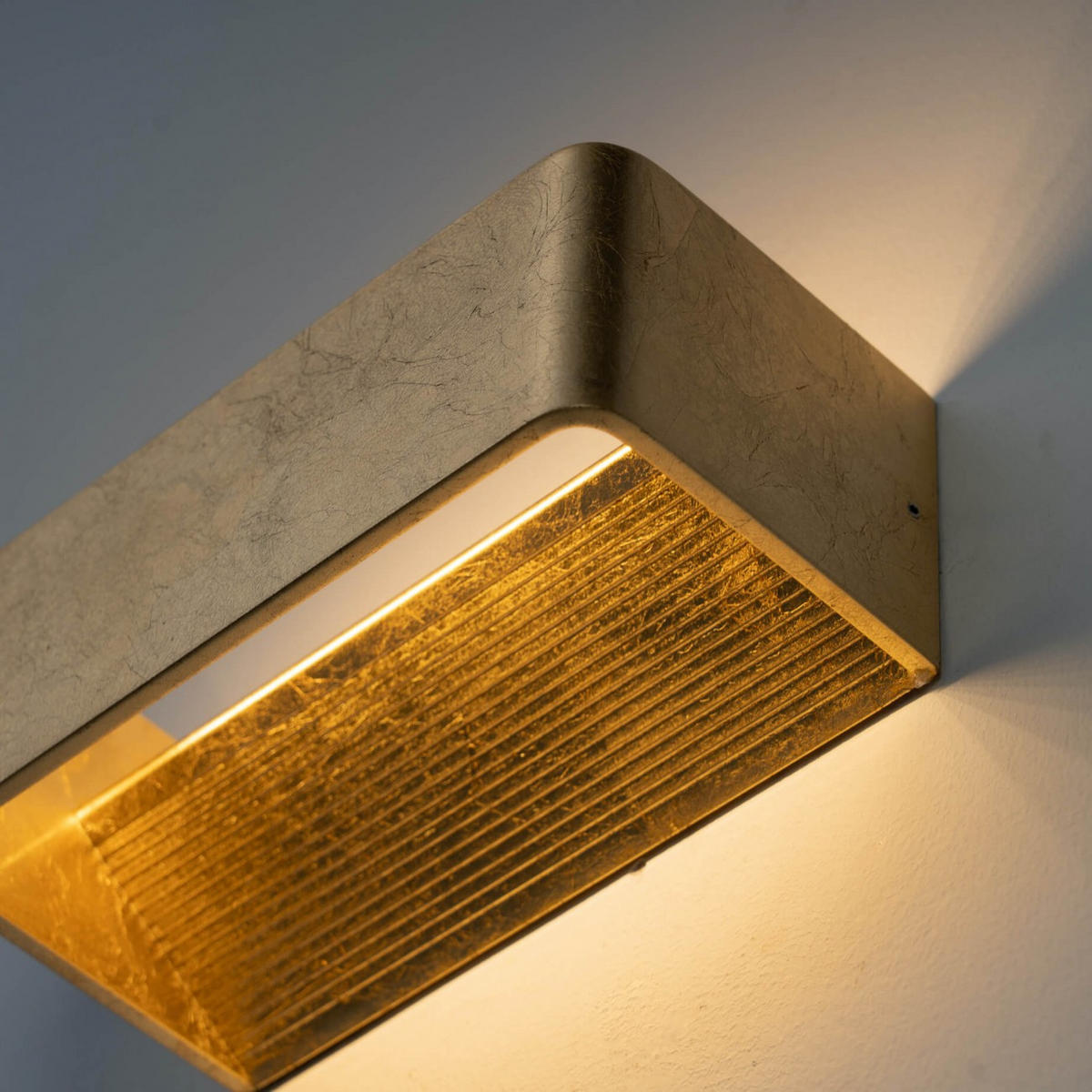 WANDLEUCHTE Quadra, Gold, 20cm - Goldfarben, Metall (10/8/20cm) - KOSILUM