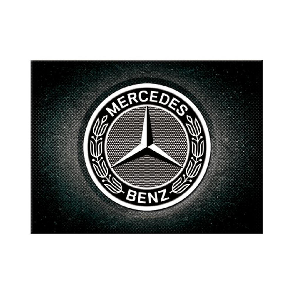 MAGNET 6/8 cm Mercedes-Benz Logo Black - Multicolor, Metall (8/6/0.1cm) - Nostalgic-Art