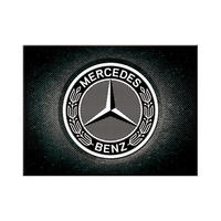 MAGNET 6/8 cm Mercedes-Benz Logo Black - Multicolor, Metall (8/6/0.1cm) - Nostalgic-Art