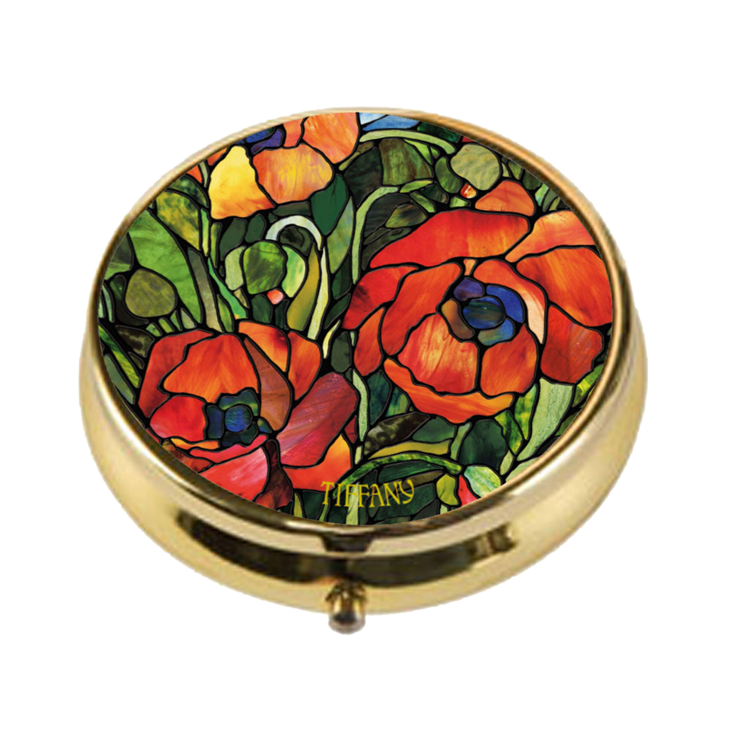 PILLENDOSE Tiffany - Orientalische Mohnblume, Metall-Kombi, Bunt, 5 cm, - Multicolor, Metall (5/1.5/5cm) - Goebel