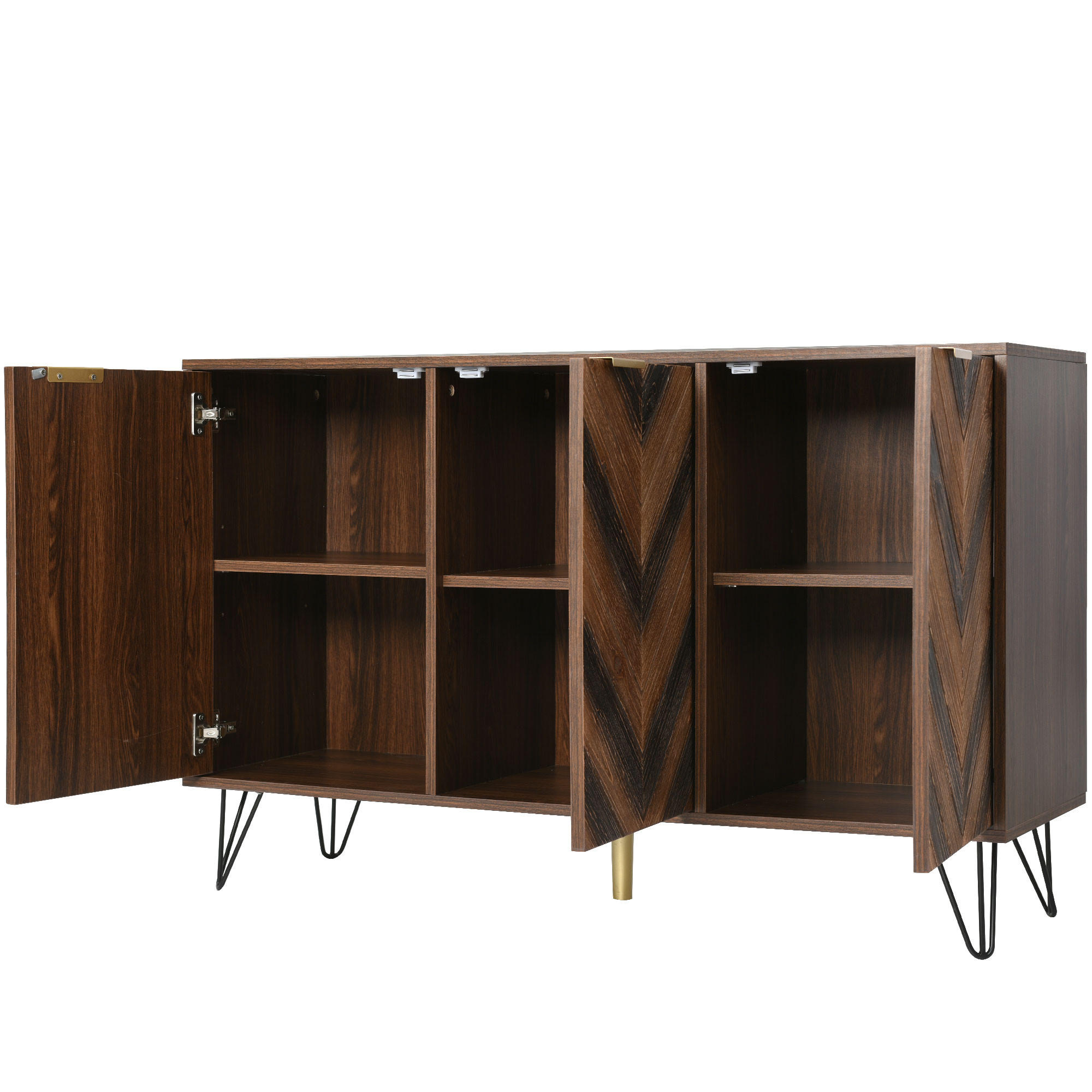 SIDEBOARD, 120 x 38 x 76,5 cm, Natur, Spanplatte - Naturfarben, Holzwerkstoff (120/76.5/38cm) - SONNENH