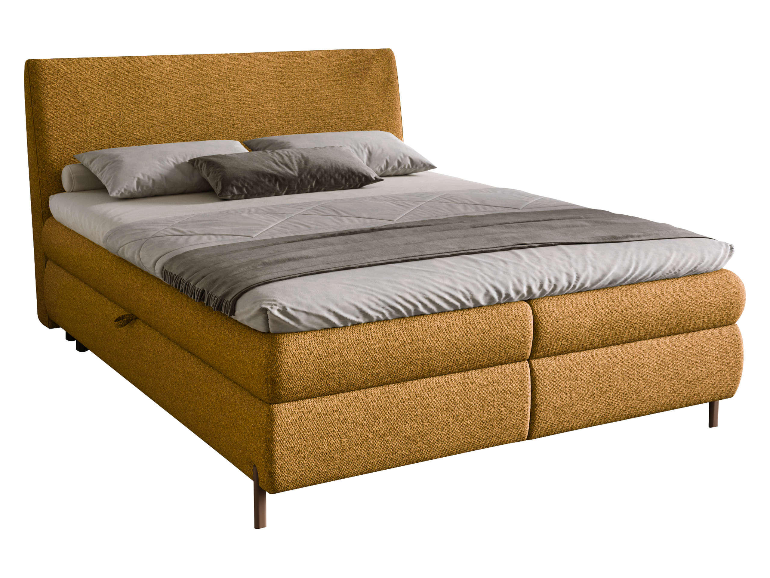BOXBETT Evia - H3 - Braun, Holzwerkstoff/Textil (180/200cm) - MIRJAN24