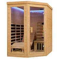 INFRAROTKABINE Kolding mit Triplex-Heizsystem & Hemlockholz - Naturfarben, Holz (130/190/190cm) - Artsauna