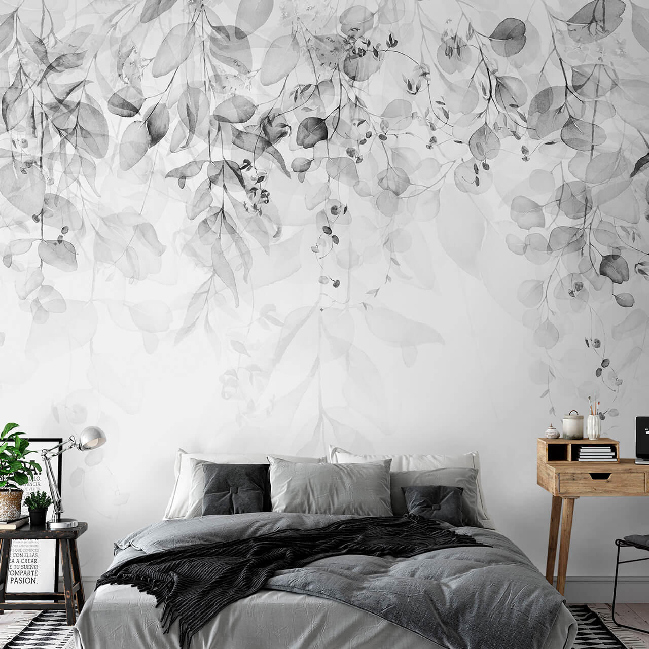 VLIESTAPETE Schwarz-Weiß 450/315 cm - Schwarz, Textil (450/1cm) - KUNSTLOFT
