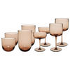 KOMPLETT-GLÄSER-SET Like Glass Clay 8er Set - Braun, Glas - like.Villeroy & Boch