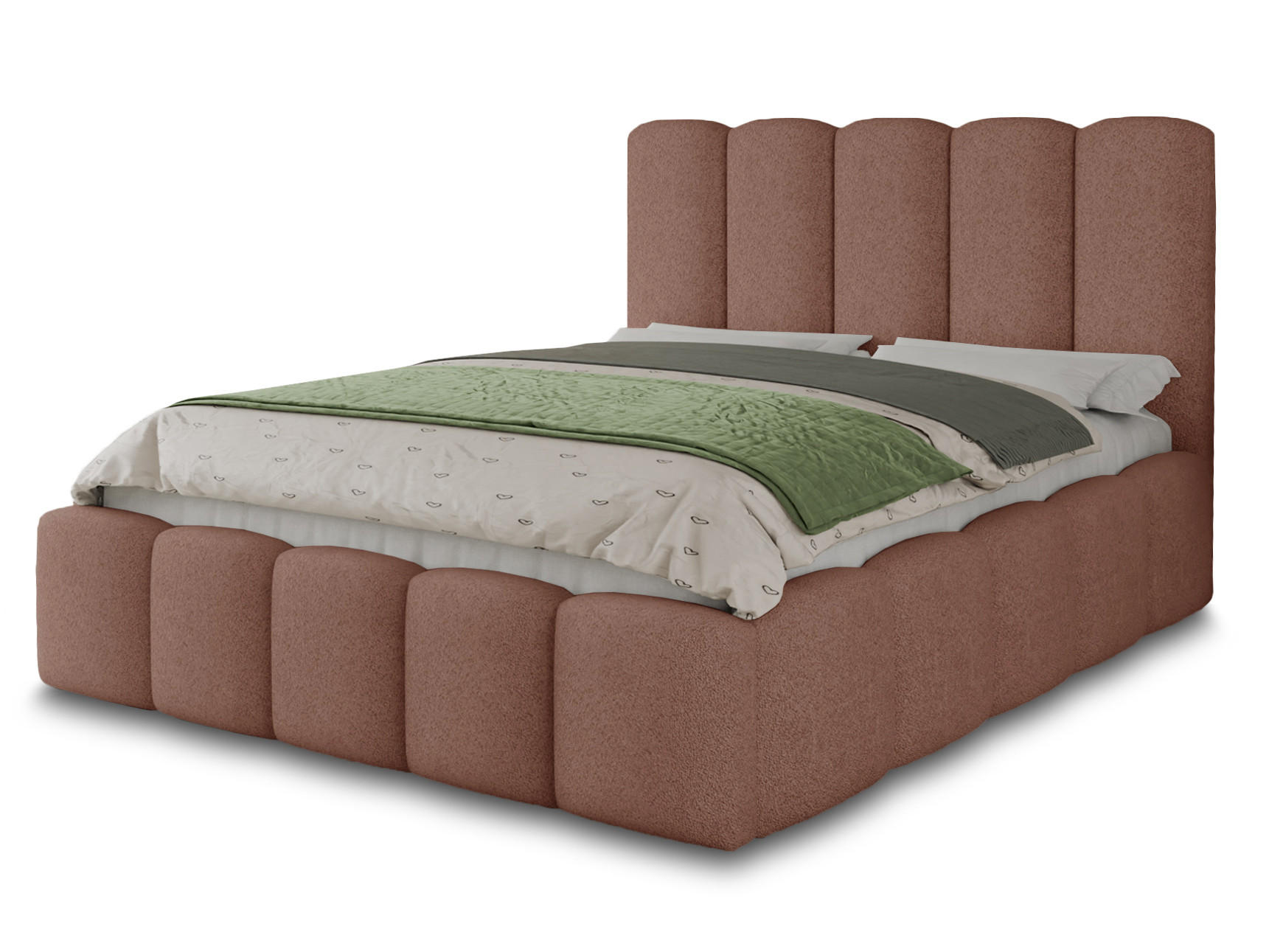 POLSTERBETT Aura - Eichefarben/Schwarz, Holz/Kunststoff (180/200cm) - Sofnet