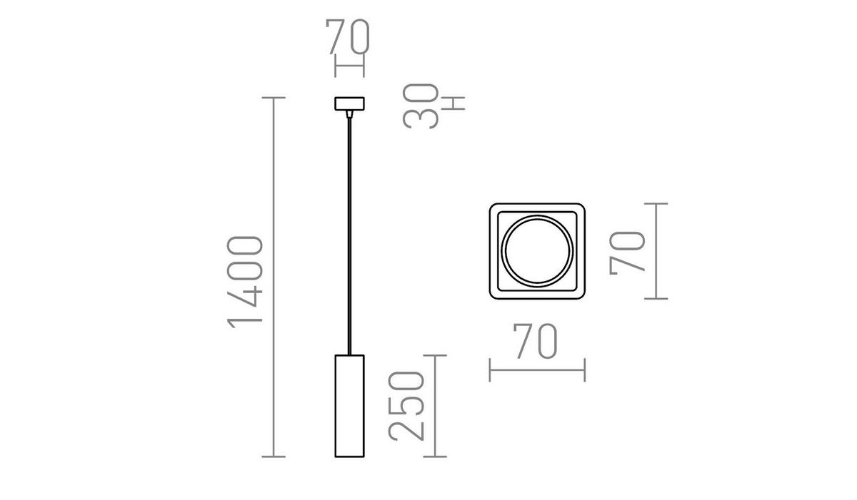 PENDELLEUCHTE JACK RC gips 35 W - Weiß, Metall (30/30/120cm) - Rendl