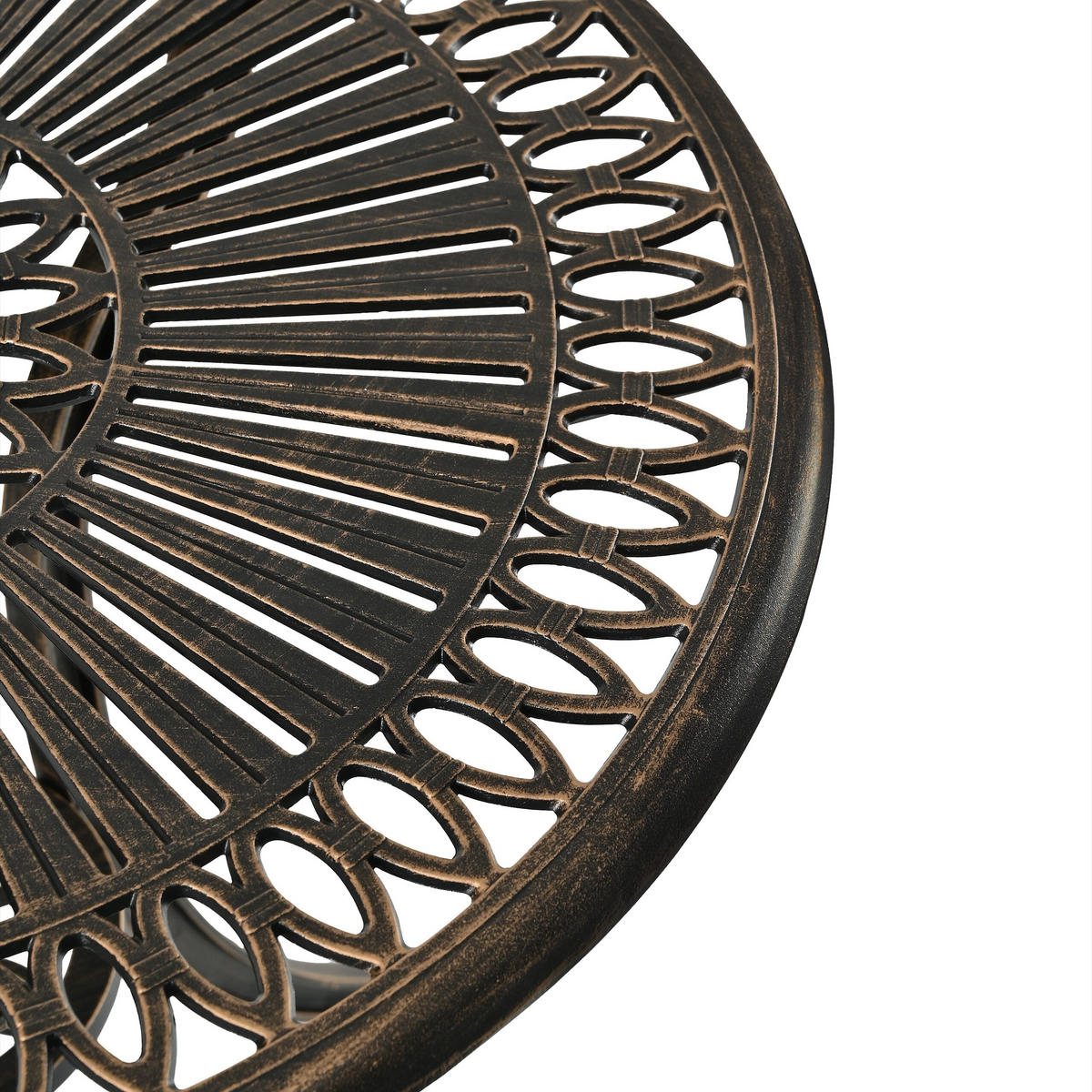 GARTENTISCH - Schwarz, Metall (60/60/65cm) - Relaxdays