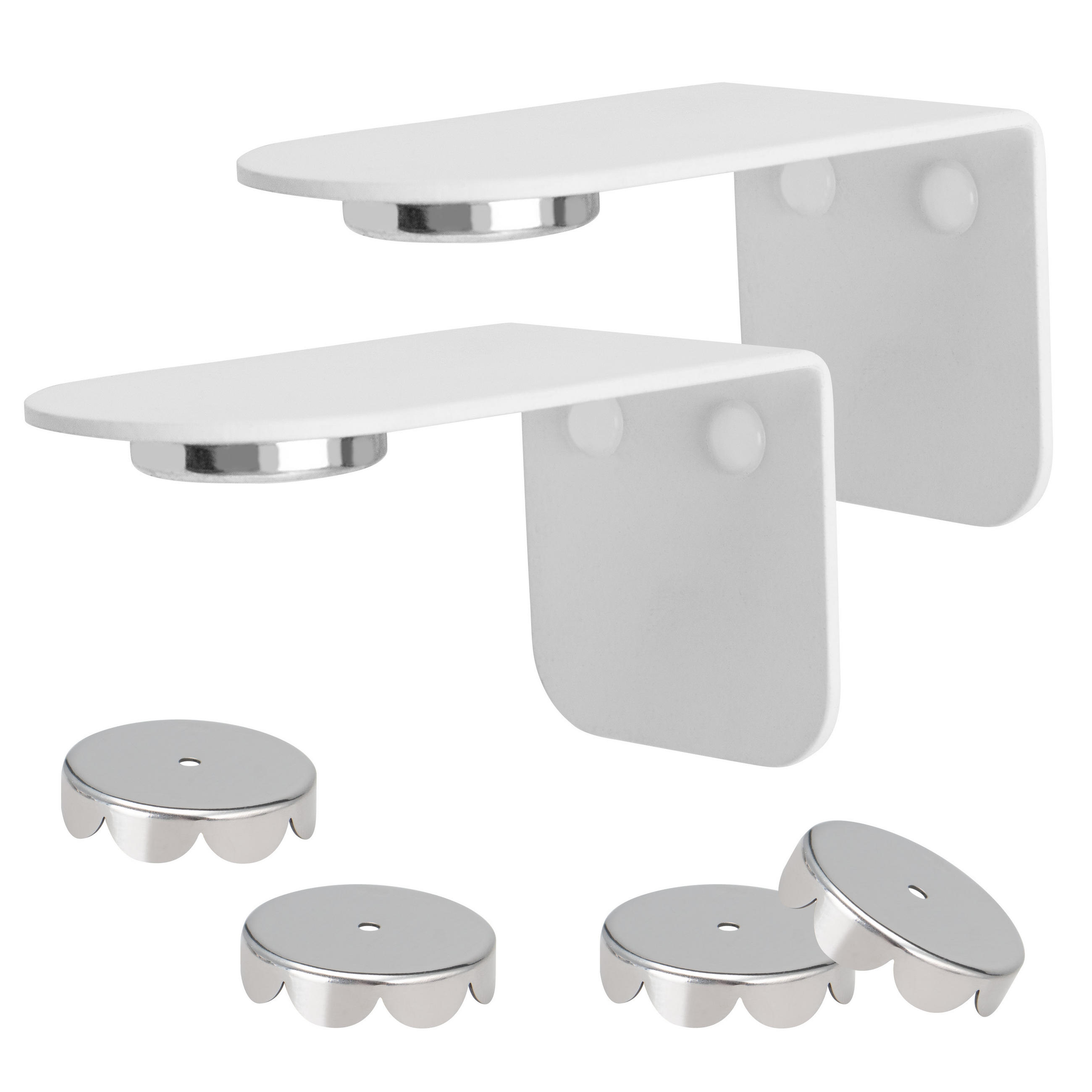 MAGNET-SEIFENHALTER PUREZZA 2er-Set weiß - Weiß, Metall (4.5/4.5/8cm) - bremermann