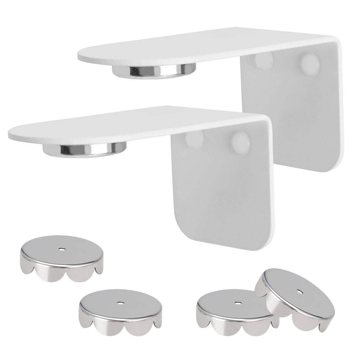 MAGNET-SEIFENHALTER PUREZZA 2er-Set weiß - Weiß, Metall (4.5/4.5/8cm) - bremermann