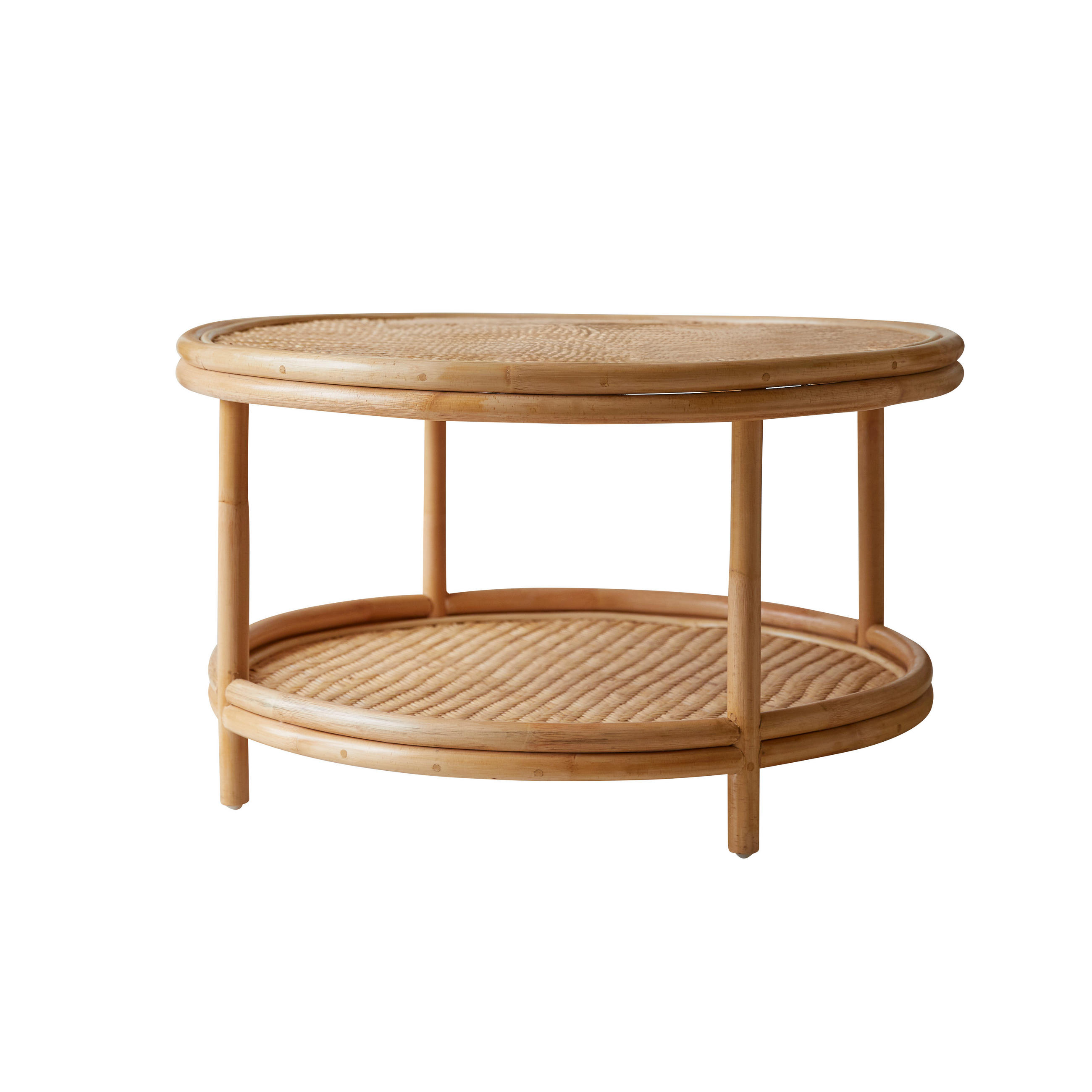 COUCHTISCH Ella Natur aus Rattan - Naturfarben, Naturmaterialien (80/80/45cm) - Tikamoon