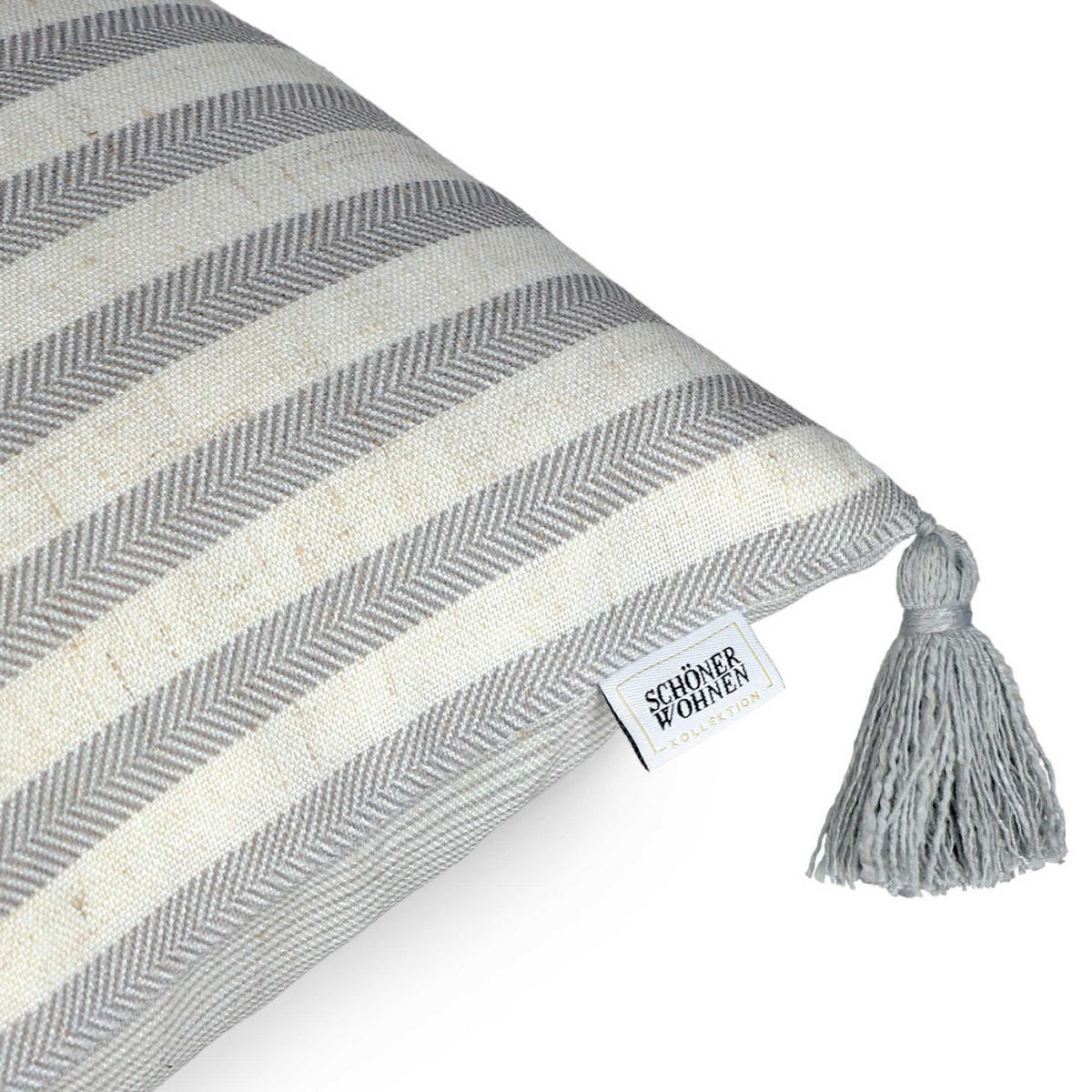 KISSENHÜLLE SW-Habit 38/38 cm  - Creme/Grau, Basics, Textil (38/38cm) - Esprit