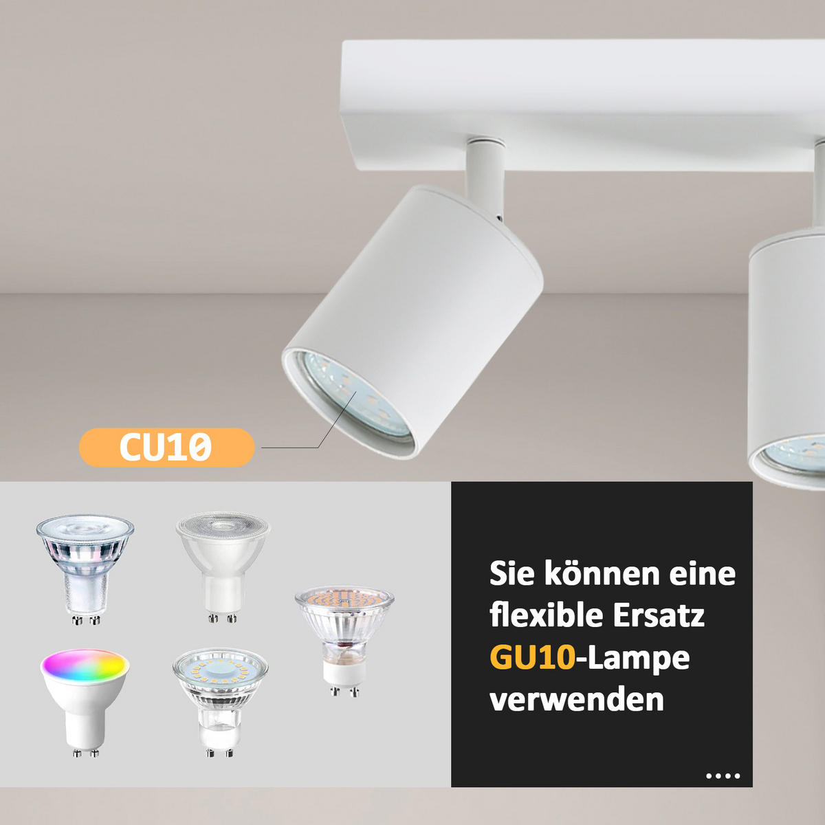 STRAHLER Roger 5-flammig 55/3/14 cm - Weiß, Metall (55/3/14cm) - Nettlife