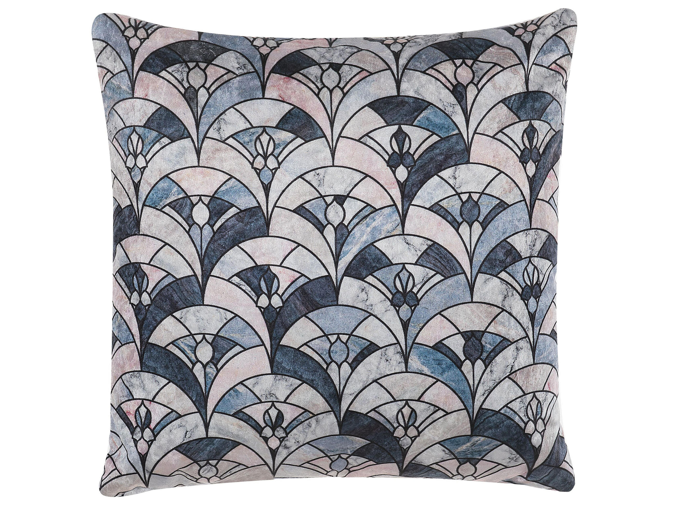 DEKOKISSEN 2er-Set Dunkelblau 45/45 cm Koodal - Dunkelblau, Naturmaterialien/Textil (45/45cm) - Beliani