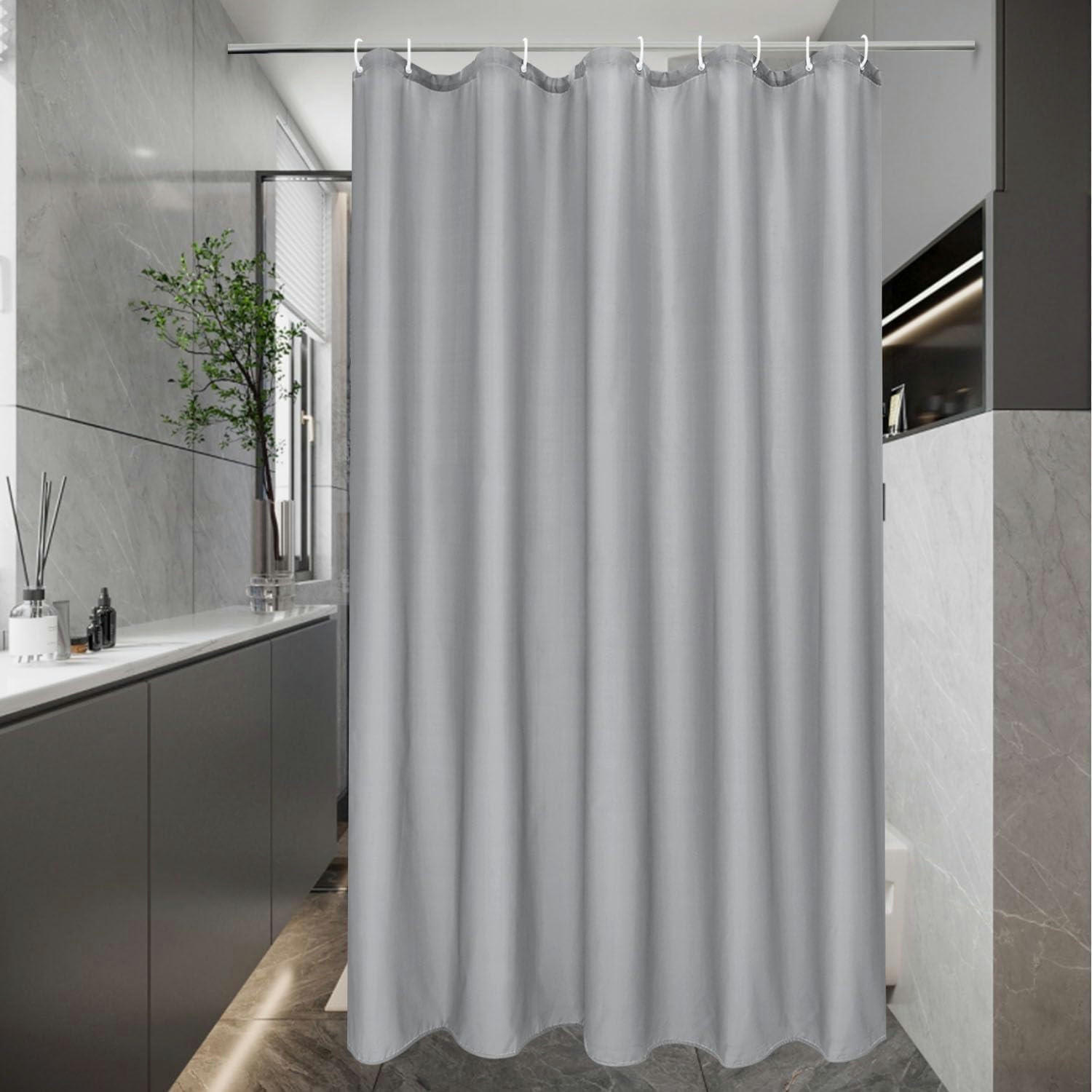 DUSCHVORHANG Grau 120 x 200 cm Textil Wasserdicht - Grau, Textil (120/200cm)