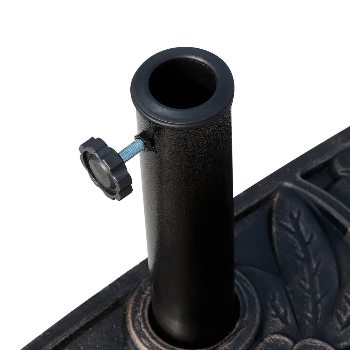 SONNENSCHIRMSTÄNDER halbrund 50x31x32 cm bronze - Bronzefarben, Metall (50/31cm) - LEBENLANG