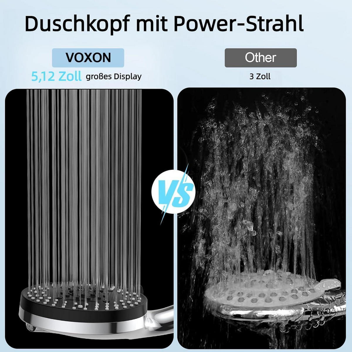 HANDBRAUSE mit Schlauch 1,5m 10 Strahlarten - Silberfarben, Metall (13/12.7/28.5cm)