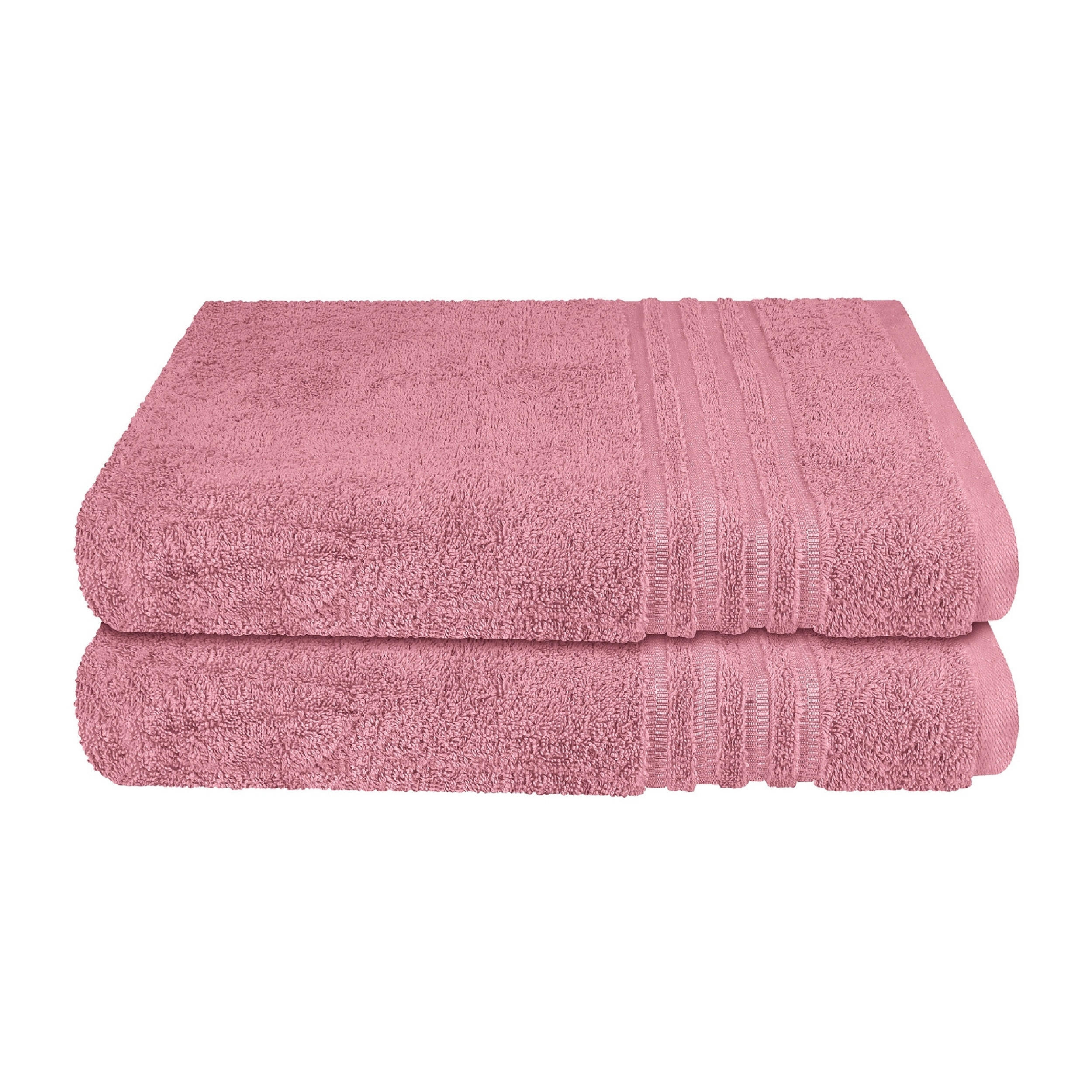 DUSCHTUCHSET Milano - 2-teilig - 70 x 140 cm - Malve - Mauve, Textil (70/140cm) - SCHIESSER