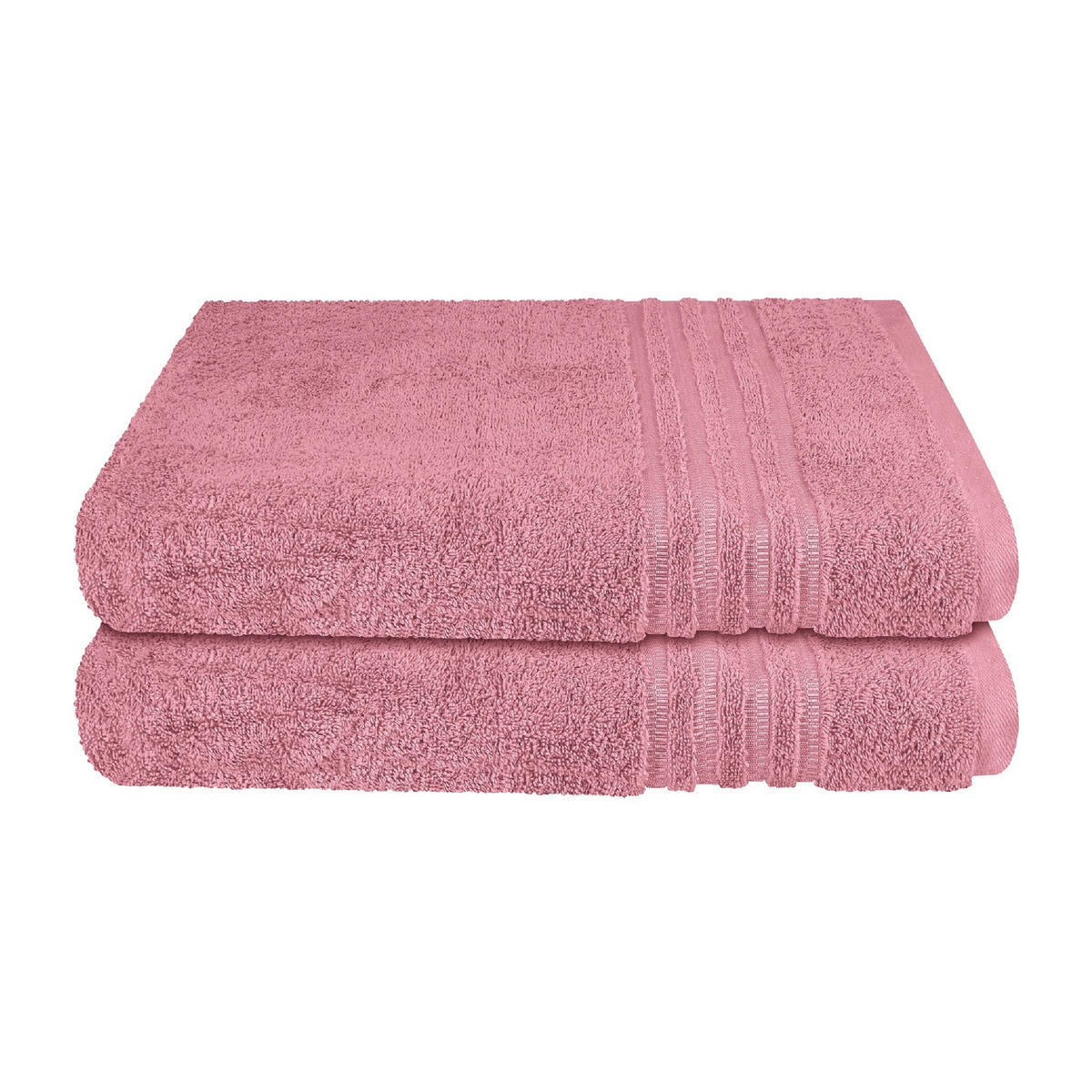 DUSCHTUCHSET Milano - 2-teilig - 70 x 140 cm - Malve - Mauve, Textil (70/140cm) - SCHIESSER