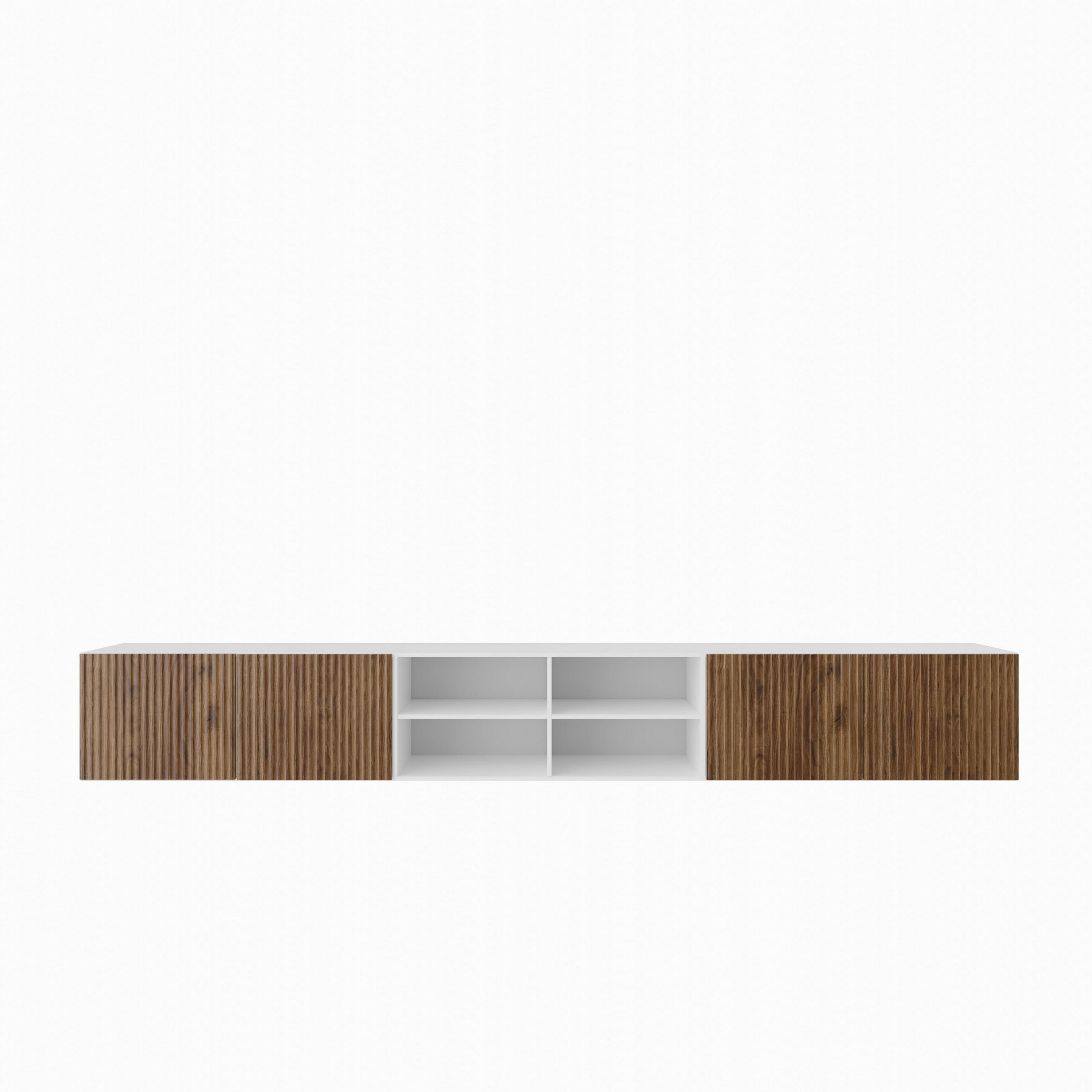 Masseno Lowboard Weiß, Eiche 300x41x40 cm