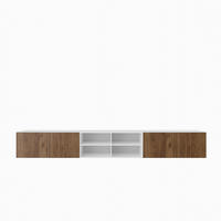LOWBOARD VAREN 300/41/40 cm, Hängender TV-Schrank Weiß / Eichefarben - Eichefarben/Braun, Holzwerkstoff (300/41/40cm) - MASSENO