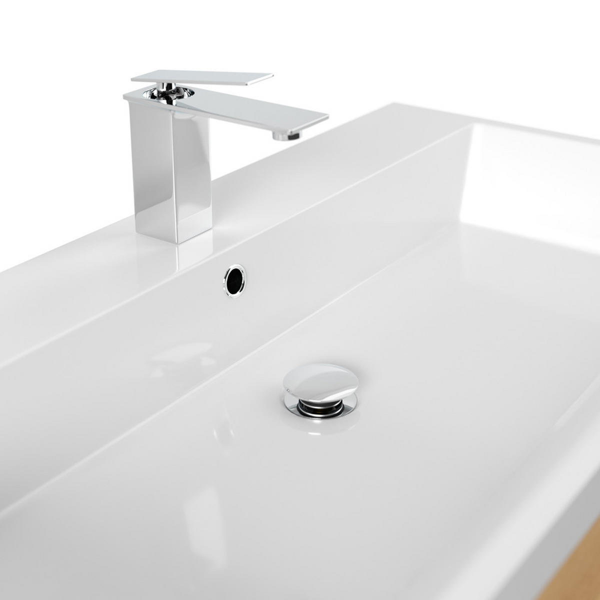 WASCHTISCH Frome-02 - Braun, Holzwerkstoff (90/84/48cm) - Lomado