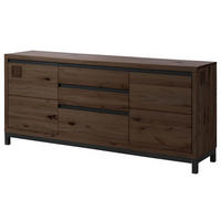 SIDEBOARD Kernbuche 190x45x85 tabacco braun geölt VILLANDERS #251 - Braun, Holz (190/85/45cm) - Massivmoebel24