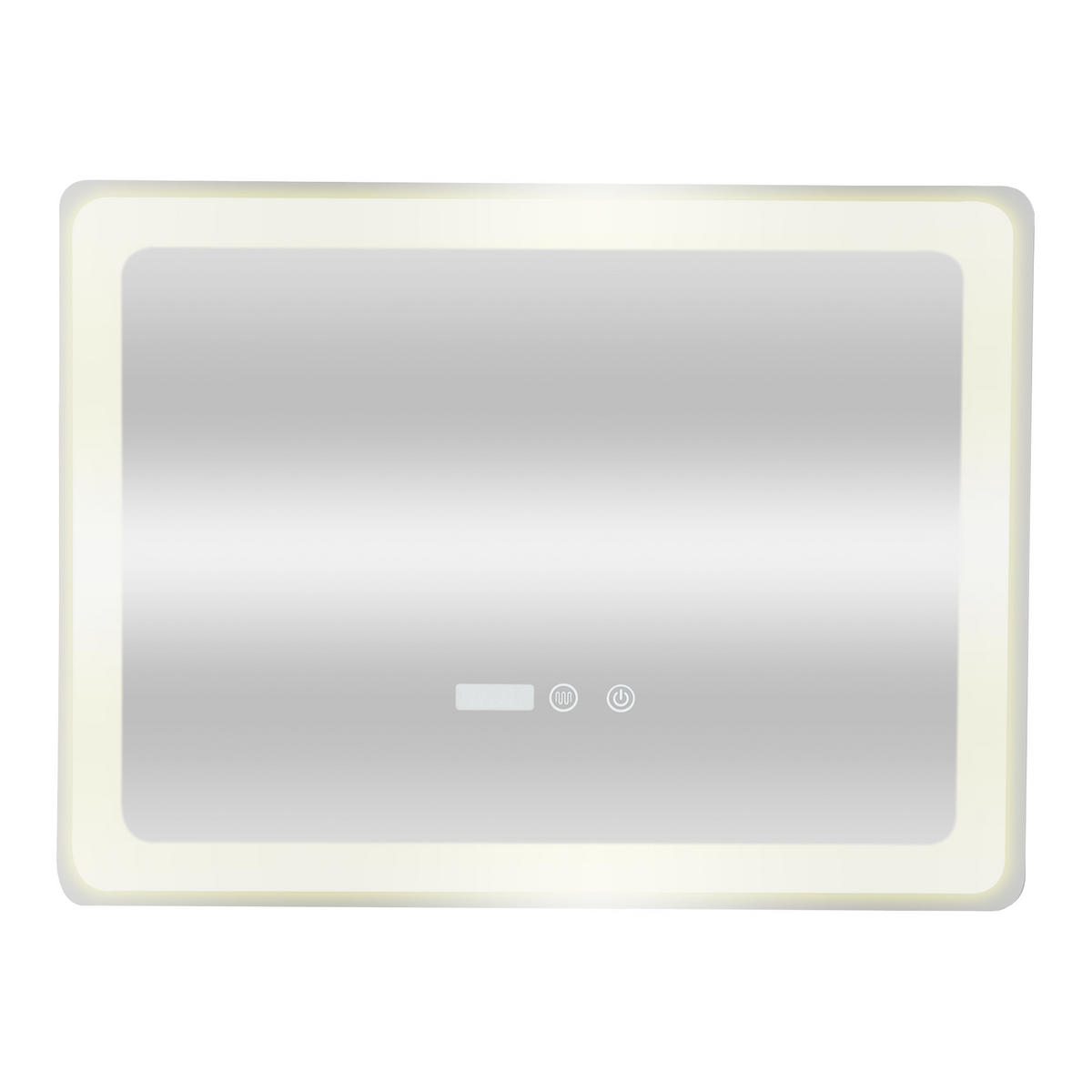 BADEZIMMERSPIEGEL Casoli - Silberfarben, Glas/Metall (90/60/3.5cm) - pro.tec
