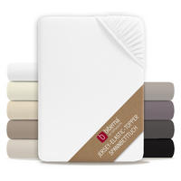 SPANNBETTTUCH Deluxe Jersey weiss, 140x200 cm - 160x220 cm - Weiß, Textil (160/220cm) - biberna