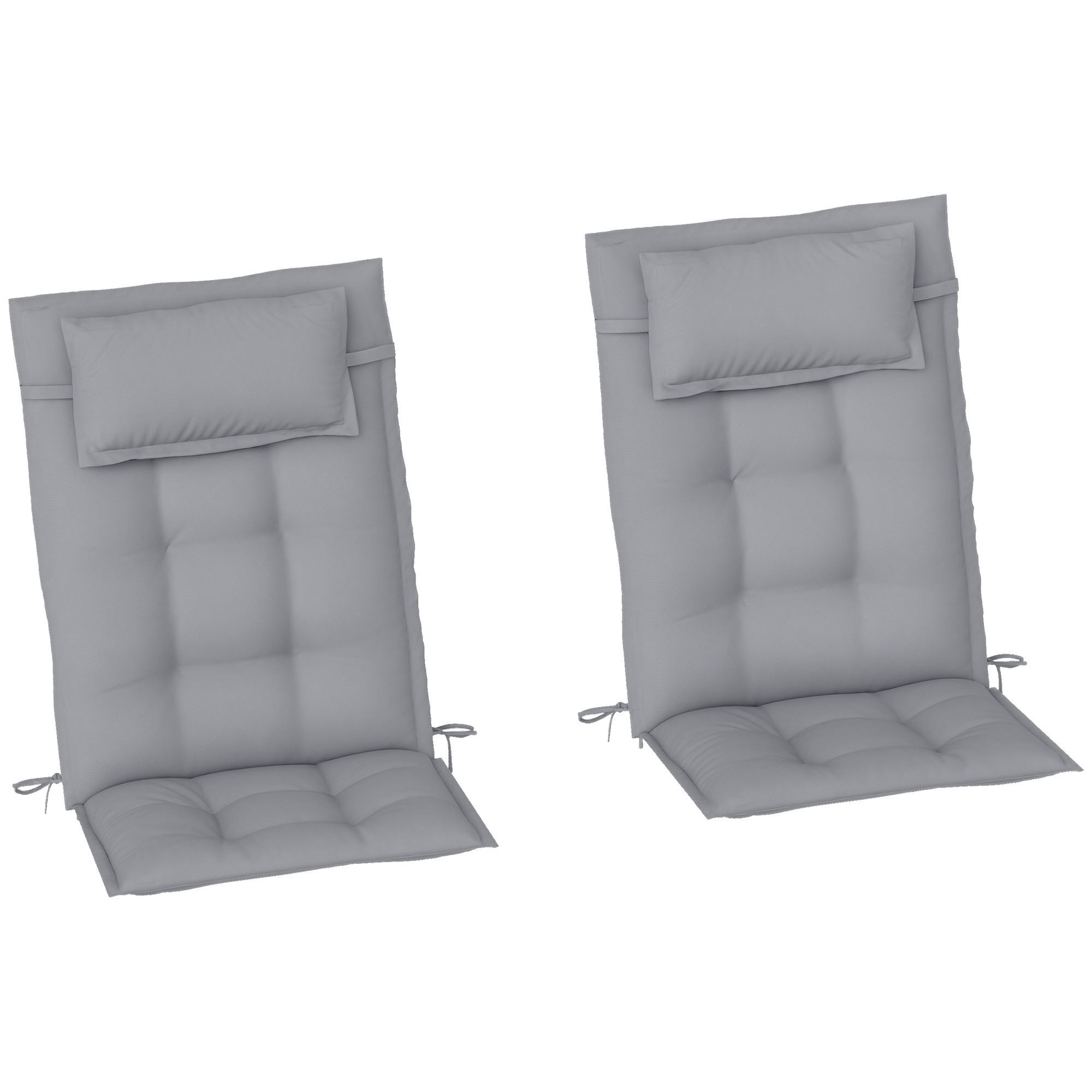 LIEGENAUFLAGE Hellgrau 2er-Set 116/50/5 cm - Hellgrau, Textil (116/5/50cm) - PANGIVO