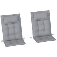 LIEGENAUFLAGE Hellgrau 2er-Set 116/50/5 cm - Hellgrau, Textil (116/5/50cm) - PANGIVO