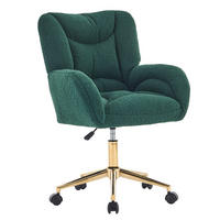 DREHSTUHL Teddy-Stoff mit höhenverstellbarem Sitz 64/62/92.5 cm Grün - Grün, Textil (62/92.5/64cm) - Redom