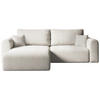 ECKSOFA Kornel mit Schlaffunktion Weiß Boucle - Weiß, Textil (248/165cm) - Bromarkt