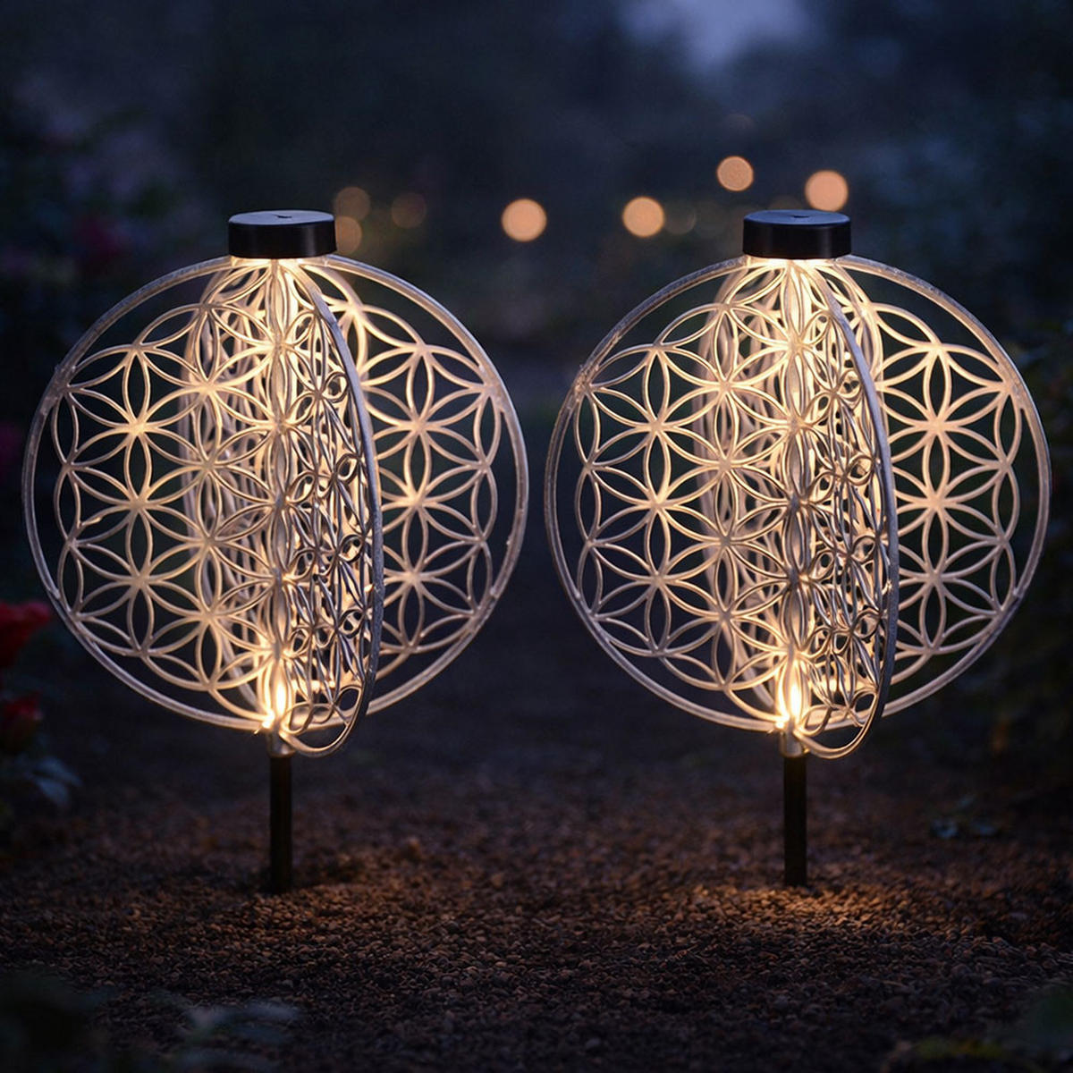 LED AUSSENLEUCHTE Solar Silber Schwarz - Schwarz, Metall (40/40/51cm) - Globo Lighting