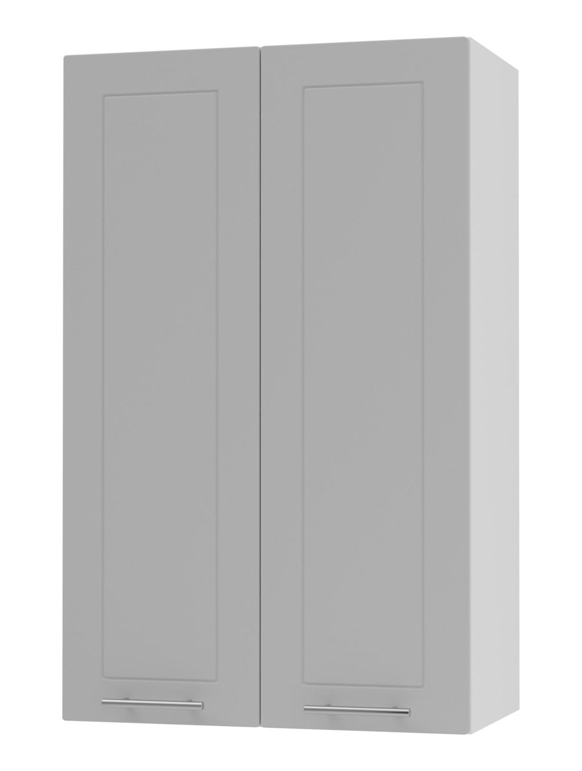 KÜCHENHÄNGESCHRANK Kvantum W4/60 Dust Grey Matt / Weiß Matt 60 / 32,5 / 96cm - Weiß/Grau, Holz/Holzwerkstoff (60/96/32.5cm) - Feldmann-Wohnen