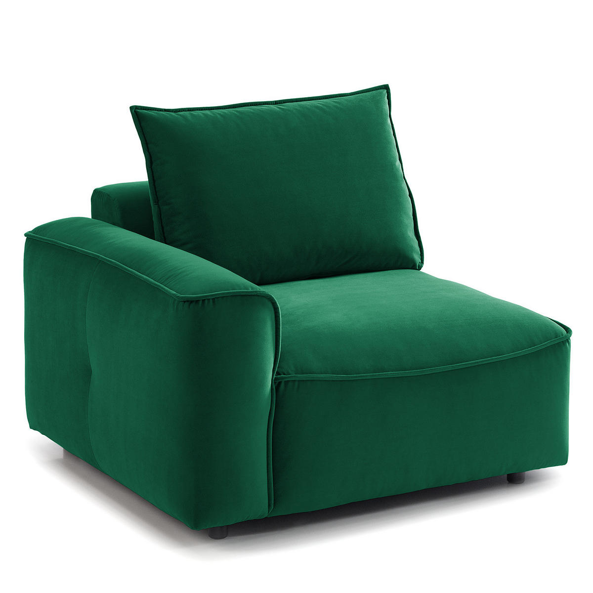 MODULSESSEL - Dunkelgrün, Holz/Textil (104/82/99cm) - home24