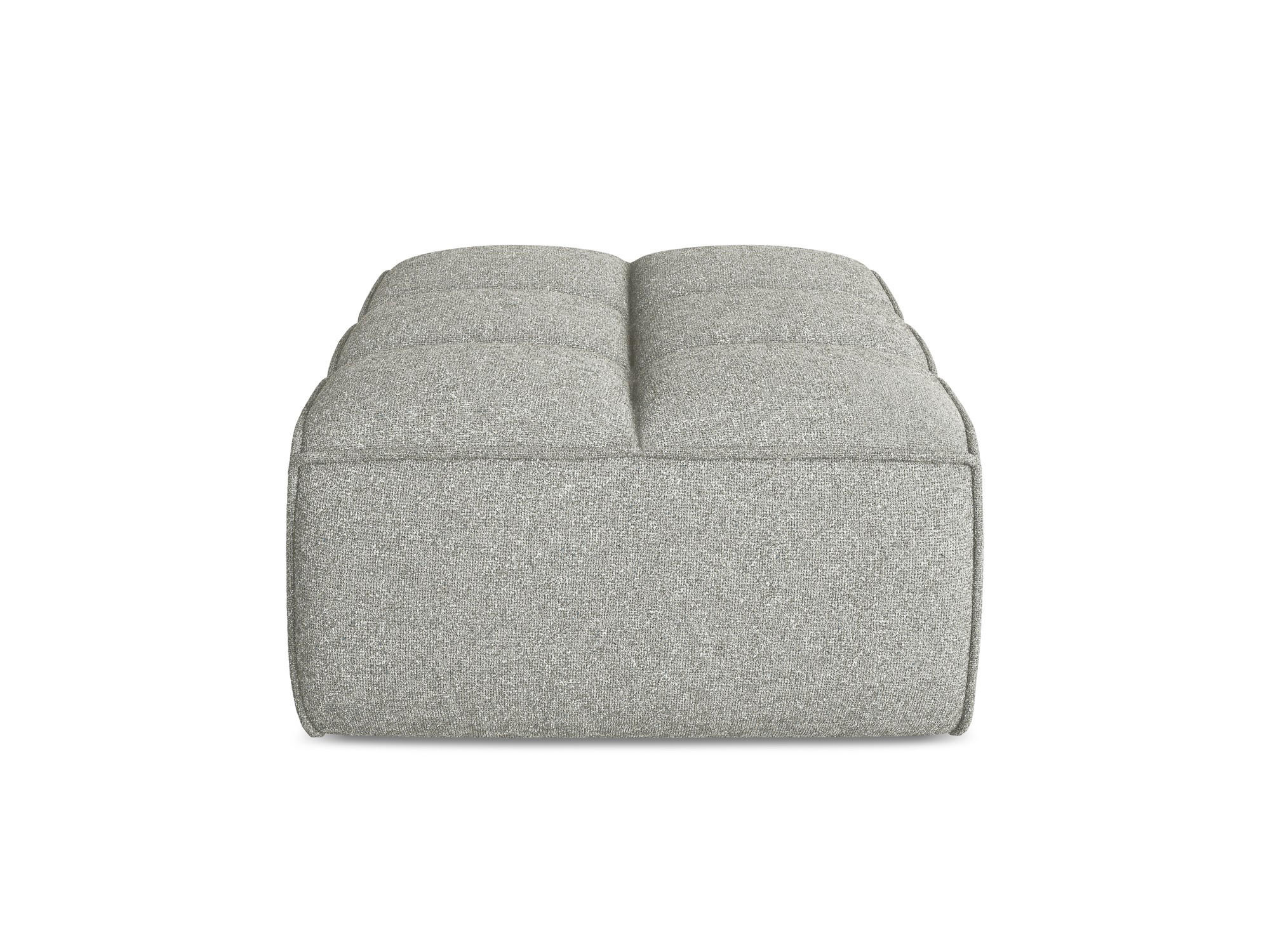 POUF Strukturstoff Stoff Grau - Hellgrau/Schwarz, Kunststoff/Textil (80/43/93cm) - Makamii