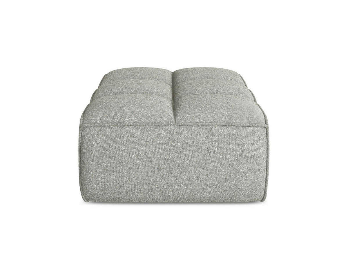 POUF Strukturstoff Stoff Grau - Hellgrau/Schwarz, Kunststoff/Textil (80/43/93cm) - Makamii