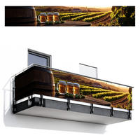 BALKON-SICHTSCHUTZ Bier - Hopfen - Landschaft - Grün, Kunststoff (500/75cm) - MuchoWow