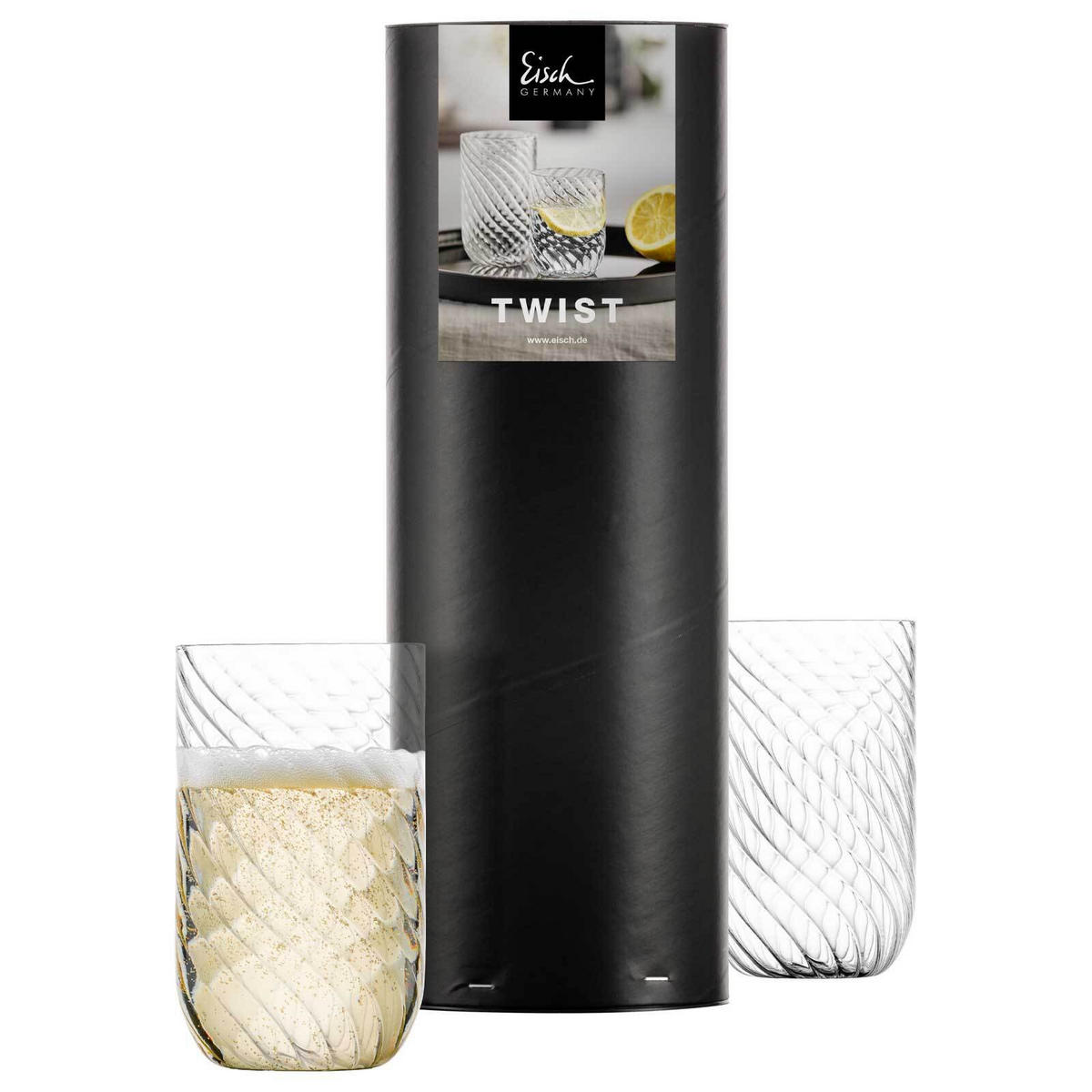 ALLROUND-BECHER Twist transparent 360 ml 2er Set - Transparent, Glas (0.36L) - Eisch