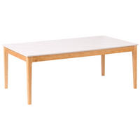 COUCHTISCH Weißer Marmor Bonney - Hellbraun/Braun, Holz (120/70/46cm) - Beliani