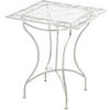 GARTENTISCH eckig 60/60/72 cm Metall Antik Weiß - Perlmutt, Metall (60/60/72cm) - CLP