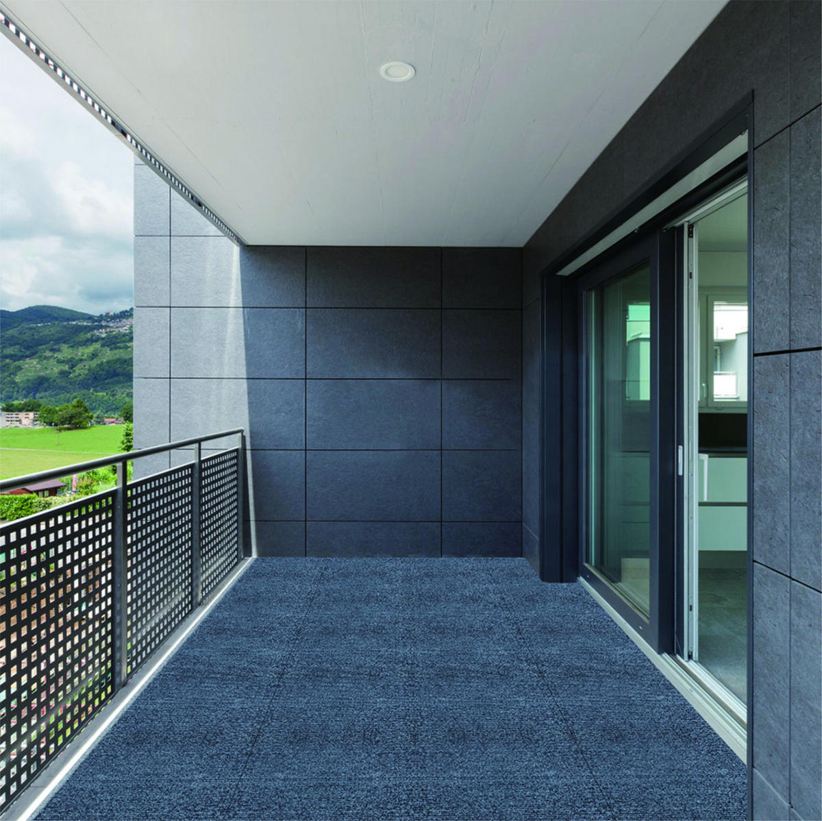 TERRASSENFLIESE 30.5/30.5/2 Grau, 12 Zoll, Plastik 36 Stück - Grau, Kunststoff (30.5/30.5/2cm) - Oxeza