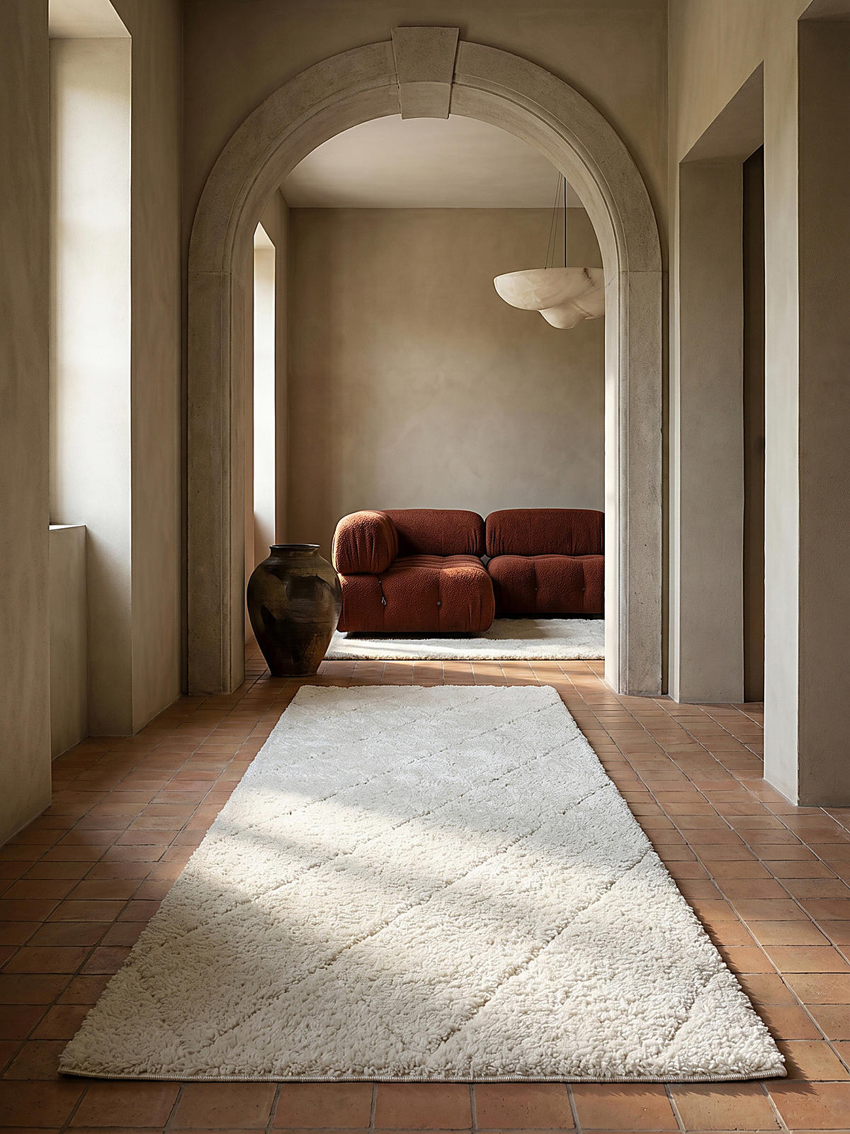 TEPPICHLÄUFER Berber ATRIO Polypropylen Creme 80 x 150 cm - Beige, Textil (80/150cm) - KADIMA DESIGN