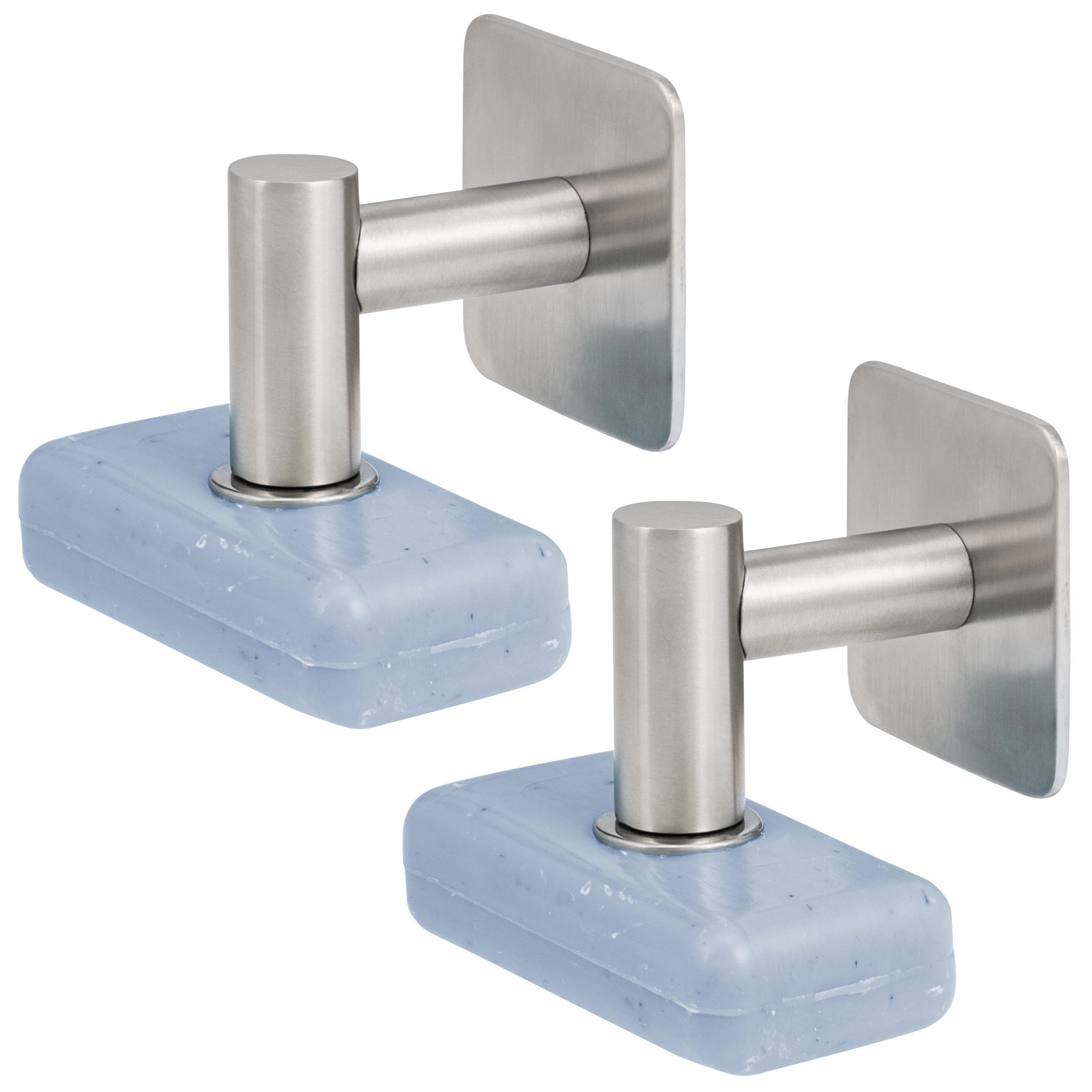 MAGNET SEIFENHALTER 2er Set, Edelstahl - Edelstahlfarben, Metall (6/6/6cm) - bremermann