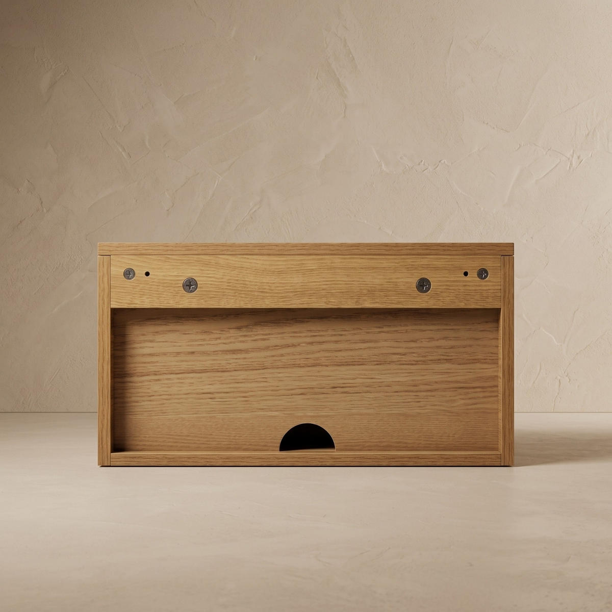 WAND-NACHTTISCH mit Schublade und Regal 40/30/21,5 cm - Braun, Holzwerkstoff (30/21.5/40cm) - SCENA LIVING