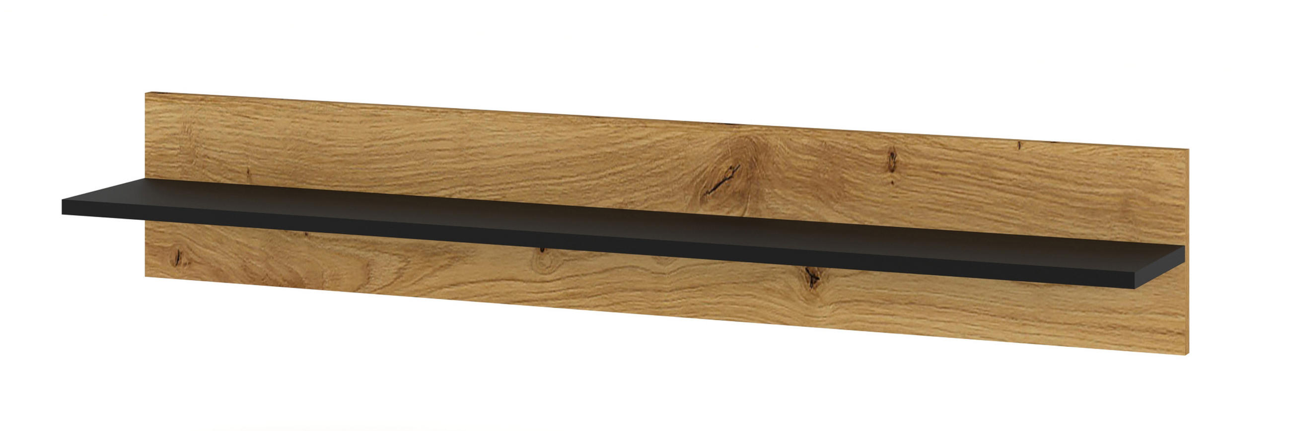 WANDREGAL Schwarz, Artisan 115/20/20 - Schwarz, Holzwerkstoff (115/20/20cm) - RAUMHIRSCH FURNITURE