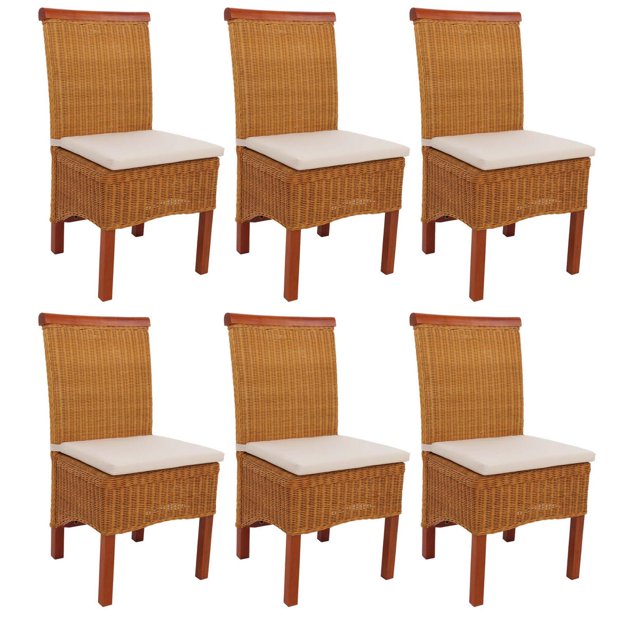 ESSZIMMERSTUHL Braun 6er-Set - Braun, Holz (46/96/42cm) - MCW